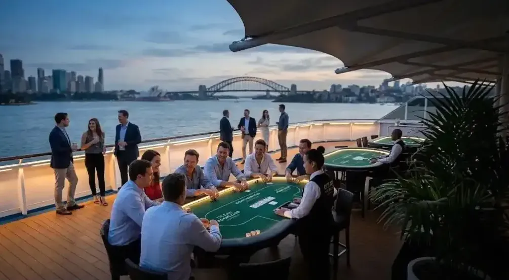 Charity gala auction on board