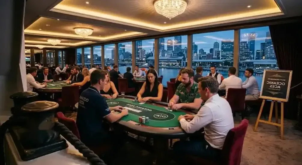 Camera operator filming the final table