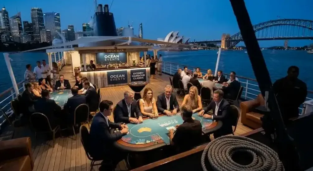 Plated gala dinner course served on board