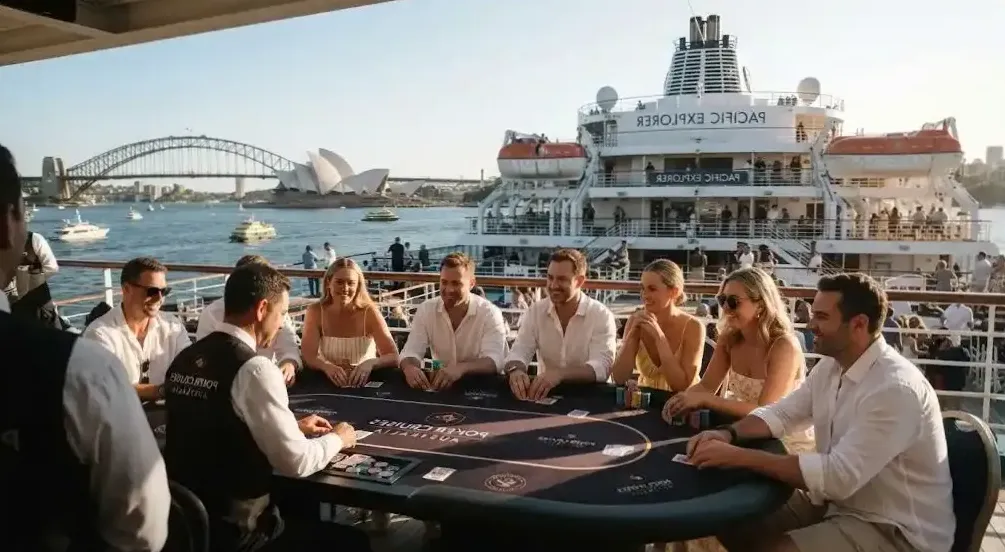 Guests boarding the liner at Circular Quay